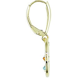 14k Gold Multi-gemstone Earrings and Necklace Set