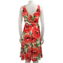 Connected Apparel Women's Floral Print Dress