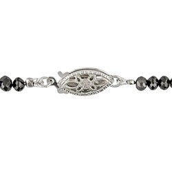 14k Gold 45 3/4ct TDW Black Diamond Bead Necklace