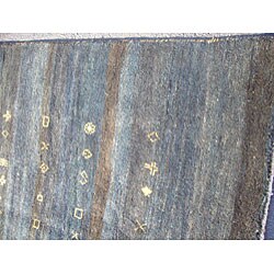 Persian Gabbeh Navy Rug (6'1 x 9'9) 