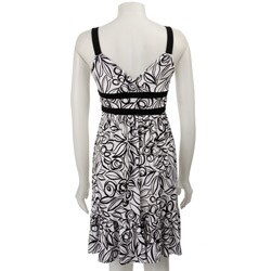 London Times Women's Shirred Waist Dress