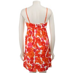 London Times Women's Orange/ Red Babydoll Dress