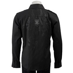 Unlimited Men's Pinstripe Printed Back Shirt