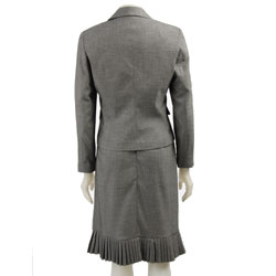 Larry Levine Women's Pleated Bottom Skirt Suit