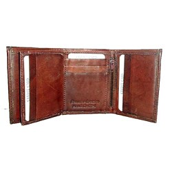 Kozmic Men's Leather Tri-fold Wallet