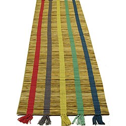 Indian Fair Trade Hand-woven Grass Runner (1'1x4')