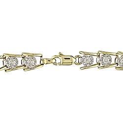 14k Yellow Gold 1ct TDW Diamond Tennis Bracelet (I-J, I3)