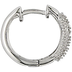14k Gold 1/10ct TDW Diamond Hoop-style Earrings (HI, I1-I2)