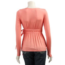 BCBGeneration Women's Twill Trim Wrap Top