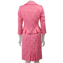 Tahari ASL Women's Pink Floral Skirt Suit
