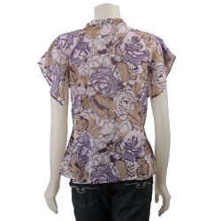 Violet & Claire Women's Short-sleeve V-neck Blouse