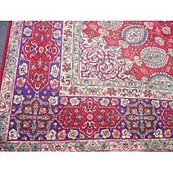 Persian Tabriz Red Rug (9'9 x 12'6)