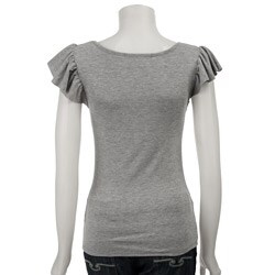 FINAL SALE Necessary Objects Junior's Flutter-sleeve Tee