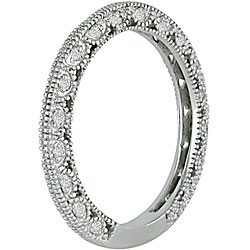 14k Gold 1/3ct TDW Diamond Millgrain Ring (G-H, SI)