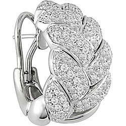 18k Gold 2 3/8ct TDW Diamond Semi-hoop Earrings (G-H, I-1)