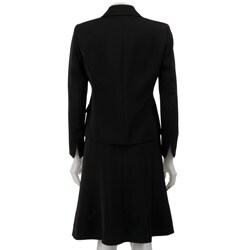 Kasper Women's Black 2-piece Petite Twill Skirt Suit