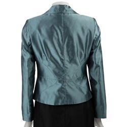 Larry Levine Women's Sapphire Shantung Skirt Suit