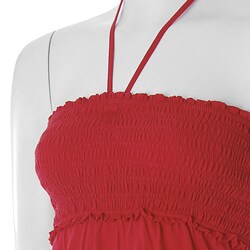 Fashion 70s Brand Junior's Smocked Knit Halter