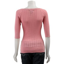 Lou Lou Women's Scoop Neck Button-front Sweater