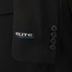 Eddie Domani Elite Men's Black 3-button Suit