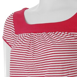 Derek Heart Junior's Striped Square Neck Top