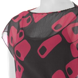 Happie by Adi Junior's Smocked Bottom Sheer Chiffon Top