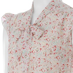 Happie by Adi Tie Neck Banded Bottom Rayon Top