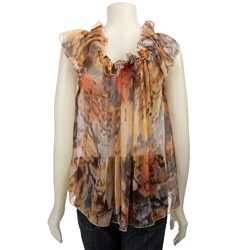 FINAL SALE Gigi Florence Junior's Sheer Chiffon Blouse
