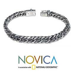 Sterling Silver 'Sparkling Brook' Bracelet (Indonesia)