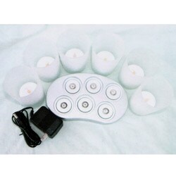 Outdoor Illuminations Rechargeable Flickering Candle Lights (Set of 6)