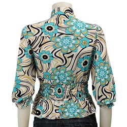 Simply Irresistible Women's Printed Shirred-waist Top