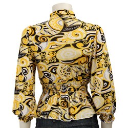 Simply Irresistible Psychedelic Print Shirred Top