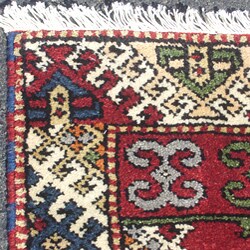 Indo Kazak Red/ Gray Runner (2'8 x 8')