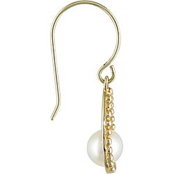 10k Gold Pear-shape FW Pearl Earrings (4.5-5 mm)
