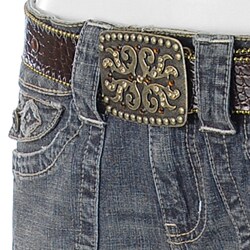 Apt. 9 Women's Denim Capris with Embellished Belt