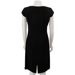 Tahari ASL Women's Cap-sleeve Matte Crepe Dress