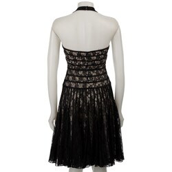 JS Collection Piped Lace Halter Dress