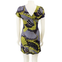 Renee C. Women's Butterfly Print Knot-front Dress