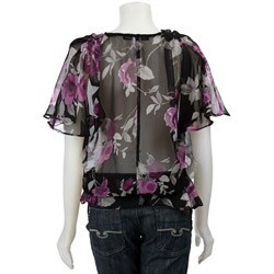FINAL SALE Necessary Objects Printed Chiffon Blouse