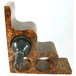 Mango Wood 5-bottle Wine Holder (Thailand)