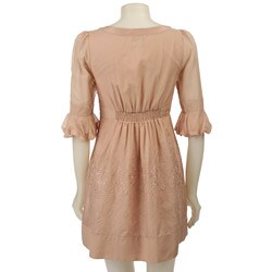 Jessica Simpson Embroidered V-neck Peasant Dress