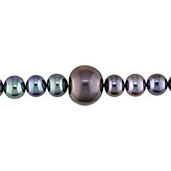 Cultured FW Black Pearl Endless Necklace (5-10 mm)