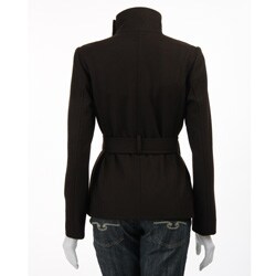 Nicole Miller NY Women's Wool Short Belted Coat