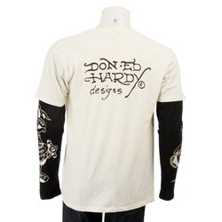 Ed Hardy Men's Double-sleeve Gothic Sign T-shirt