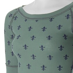 Energie Brand Junior's Green Raglan-sleeve Top