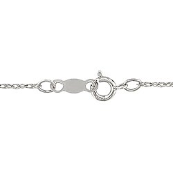 10k White Gold Pink Sapphire and Diamond Heart Necklace