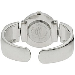 Geneva Women's Platinum Round Face Cuff Watch