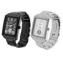 Geneva Men's Platinum Chronograph Style Watch