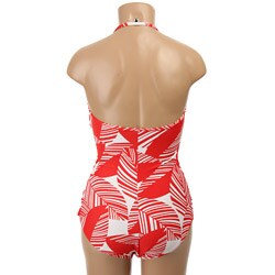 Alicia Simone Women's Red/ White One-piece Swimsuit
