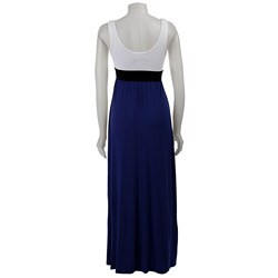 Necessary Objects Junior's Knit Colorblock Maxi Dress